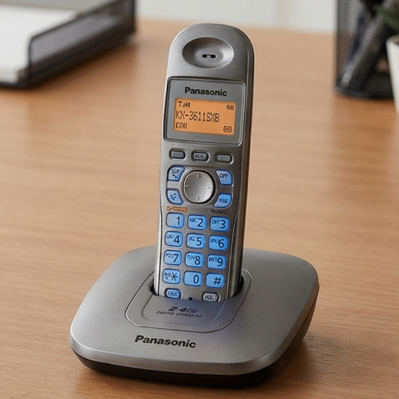 Panasonic KX-TG3611SXM Cordless Landline Phone (Grey/Metallic)