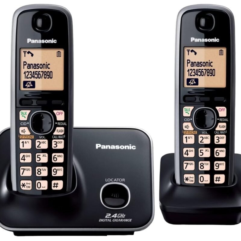 Panasonic KX-TG3612BX2 Cordless Landline Phone (Black)