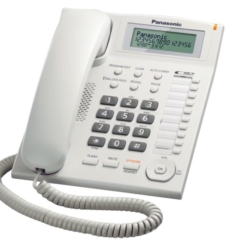 Panasonic KX-TS880MXWD Corded Landline Phone (White)