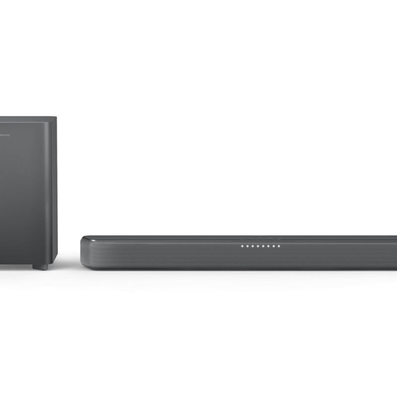 Philips TAB5309 2.1 Channel Soundbar with Wireless Subwoofer, 240W, Dolby Digital Plus